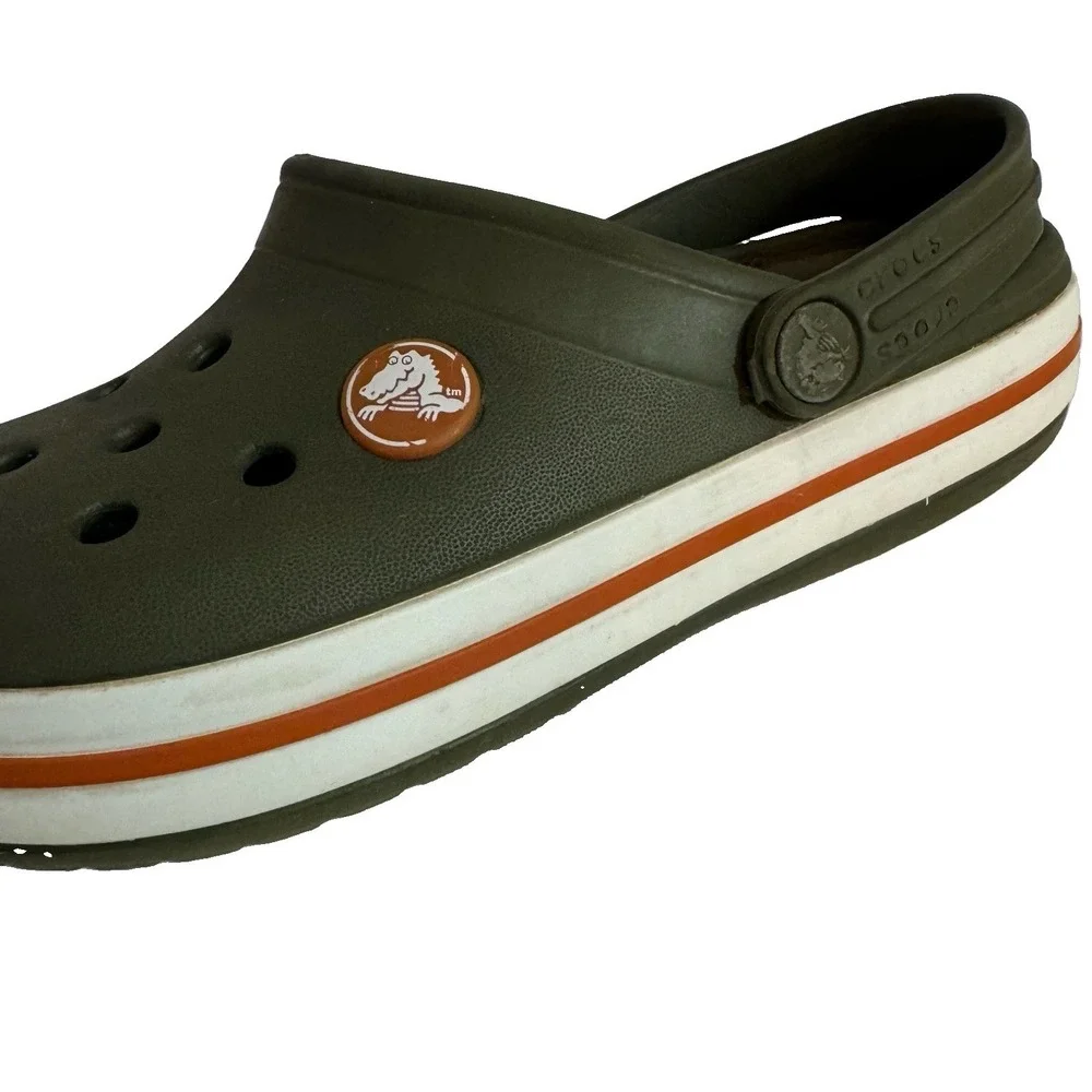 Crocs Iconic Comfort Little Kids Toddler Size 12 Green Clogs Shoes with Jibbitz